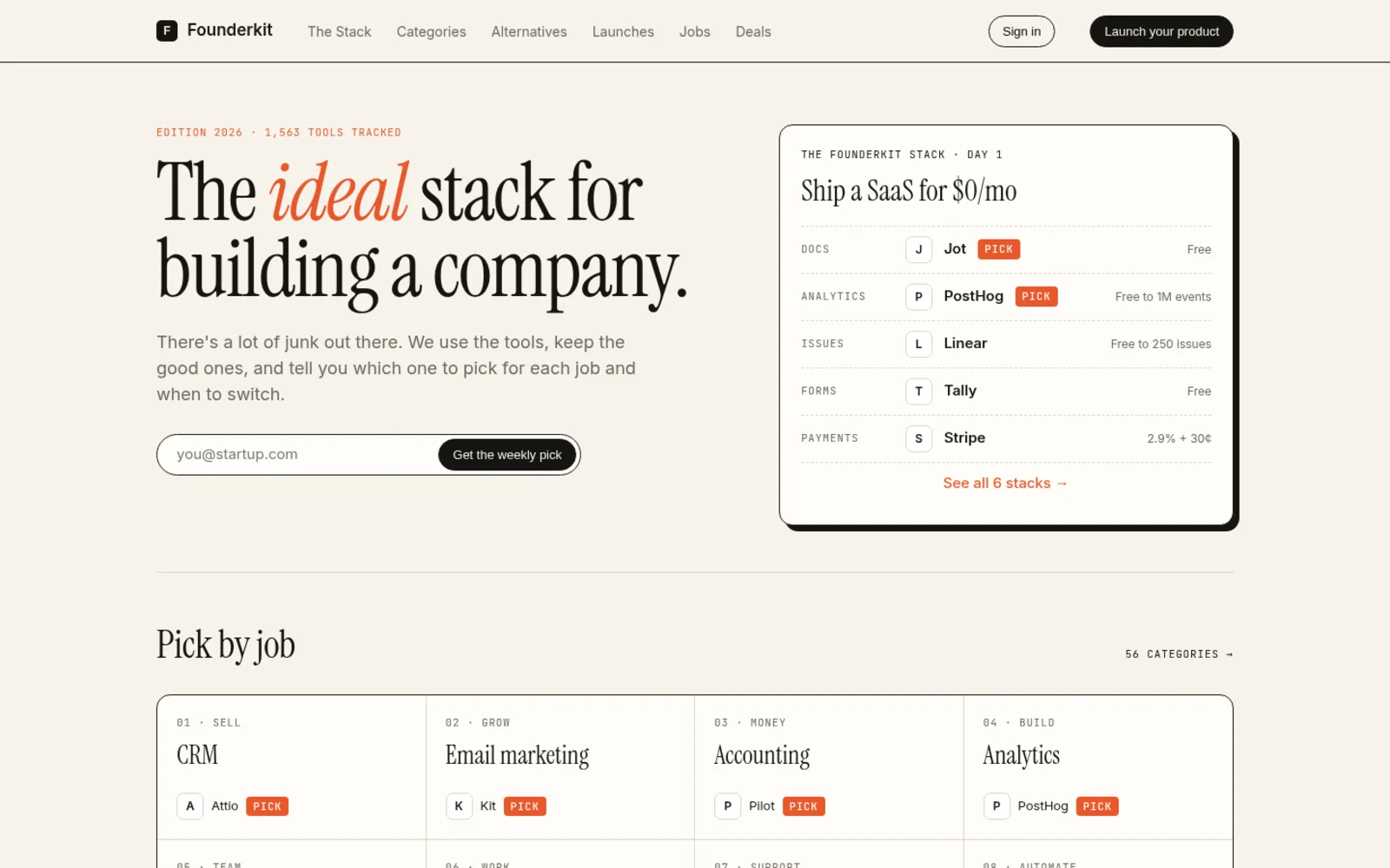 Founderkit homepage